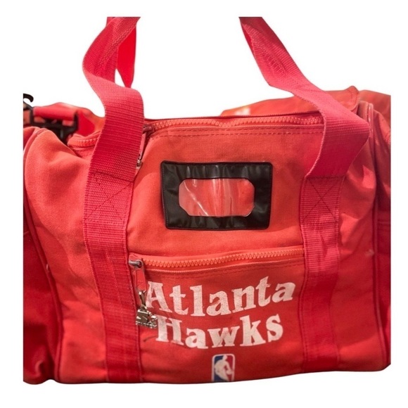 𝅺ATLANTA Hawks NBA vintage Starter bag duffel weekender retro 90s 80s rare - Picture 6 of 15